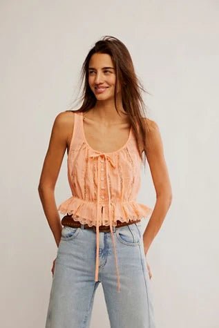 Alana Lace Tank in Spring Melon - obligato