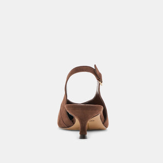 Aleena Heels in Brown Suede - obligato
