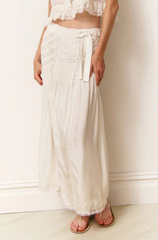 Beloria Silk Lace - Detailed Maxi Skirt - obligato