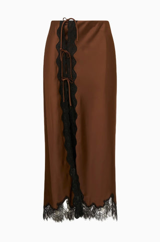 Calder Skirt in Chocolate Brown - obligato