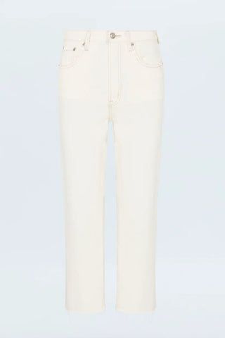 Cassie Crop High Rise Straight Crop Jean - Ecru Vintage - obligato
