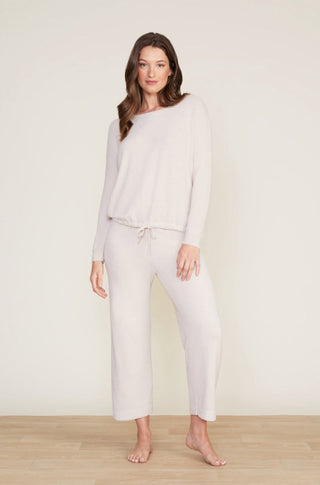 Cozy Chic Ultra Lite Slouchy Pullover in Stone - obligato