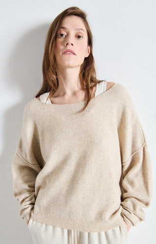 Damsville Sweater in Taupe - obligato