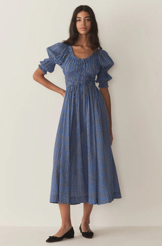 Ischia Dress in Cassis Check - obligato