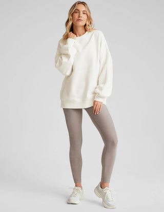 LUXEFLEECE OVERSIZED SWEATSHIRT in Snow - obligato
