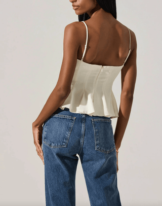 Paislee Top in Cream - obligato