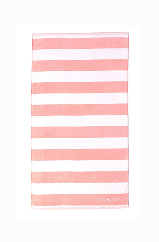 Pink Striped Cabana Towel - obligato
