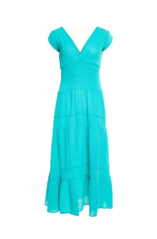 Smocked Dress in Emerald Bay - obligato