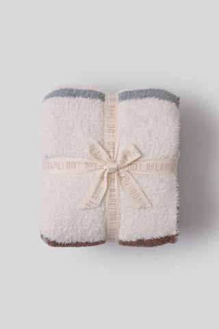 Vista Stripe Throw Blanket 54"x72" in Cream Multi - obligato