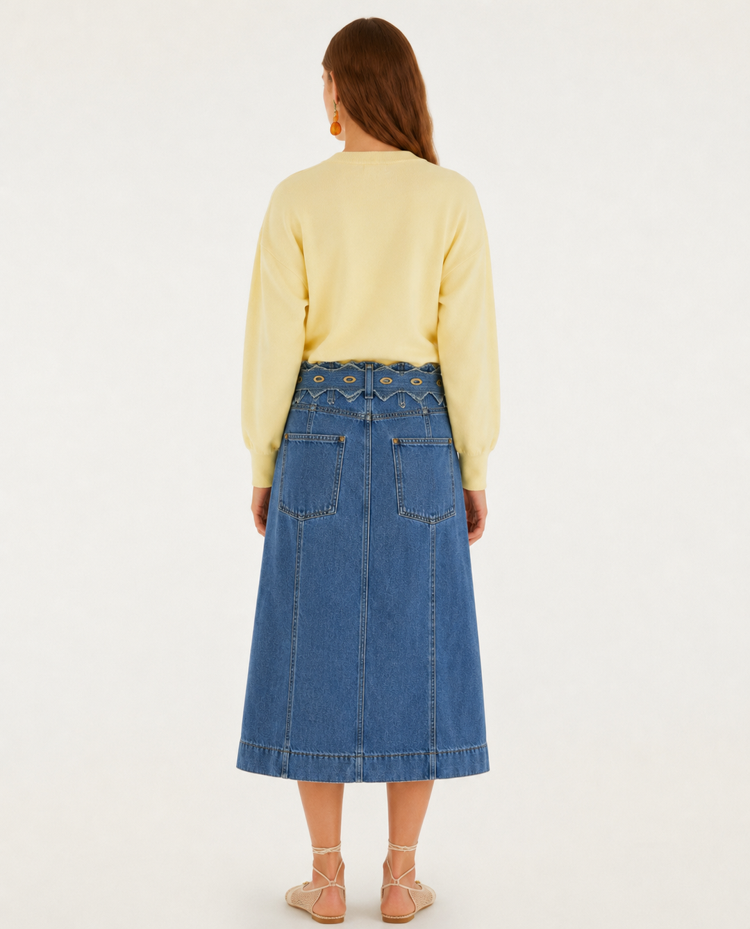 Denim Midi Skirt