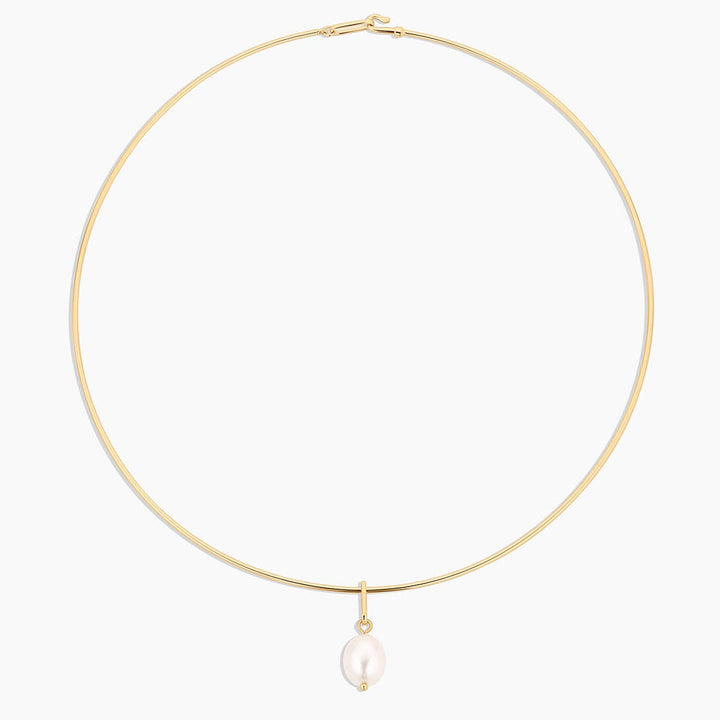 Colette Pearl Choker Necklace: 14k Gold Plated