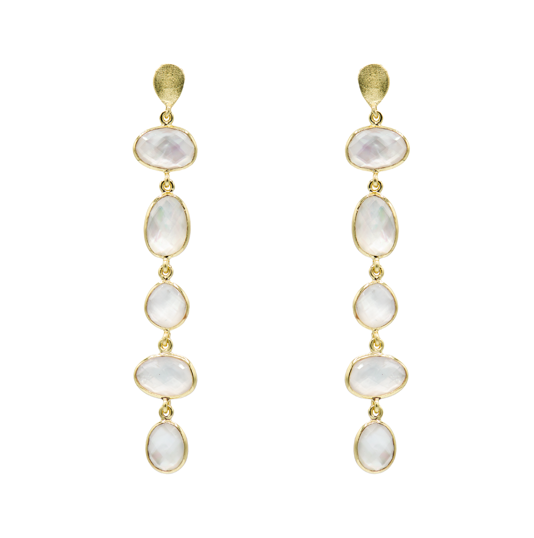 Nana Earrings: Blue topaz