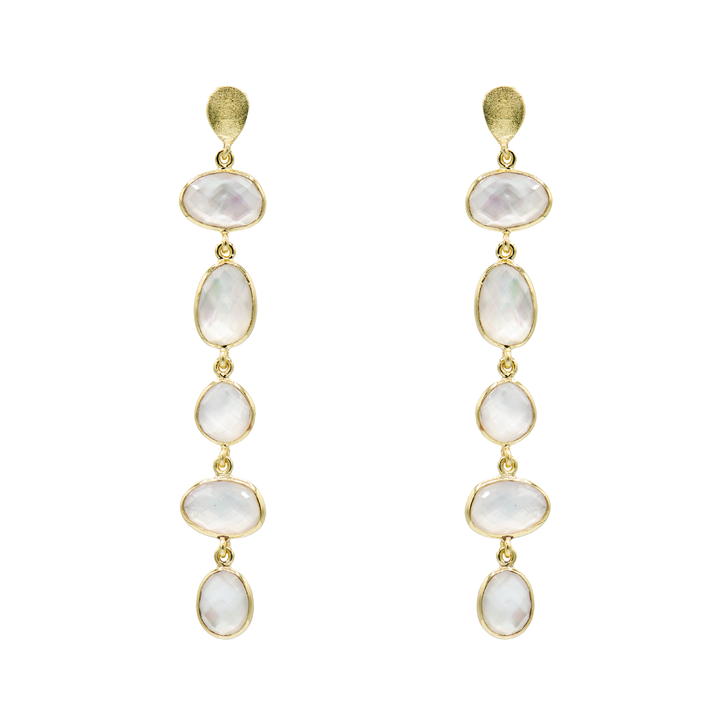 Nana Earrings: Blue topaz