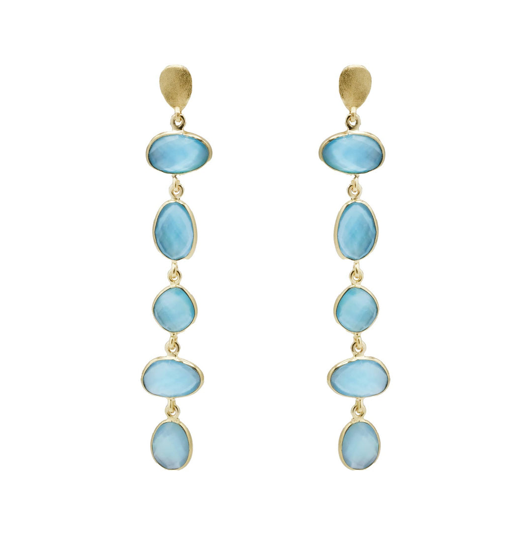 Nana Earrings: Blue topaz