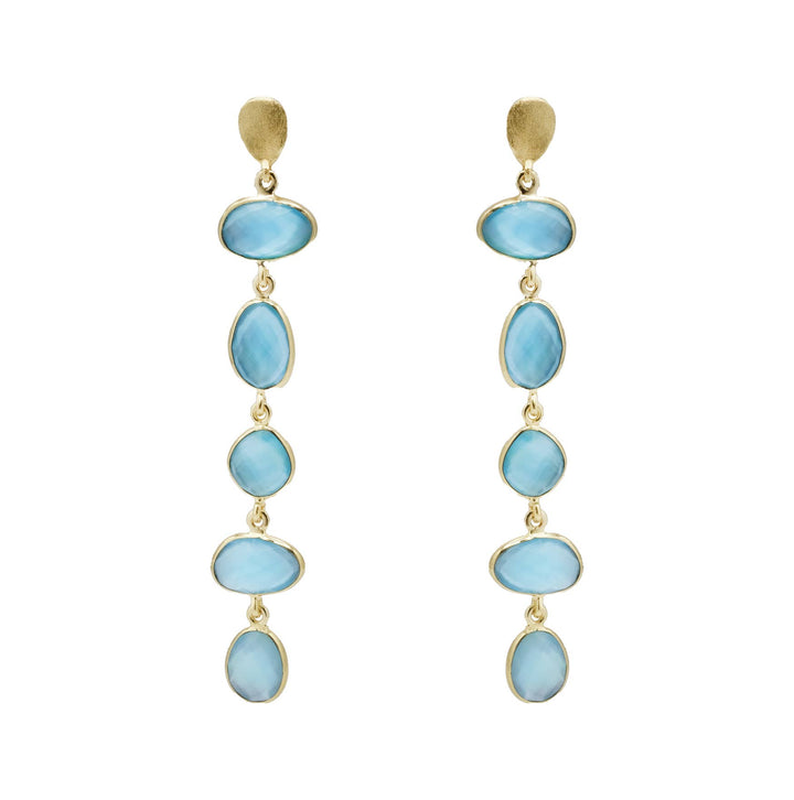 Nana Earrings: Blue topaz