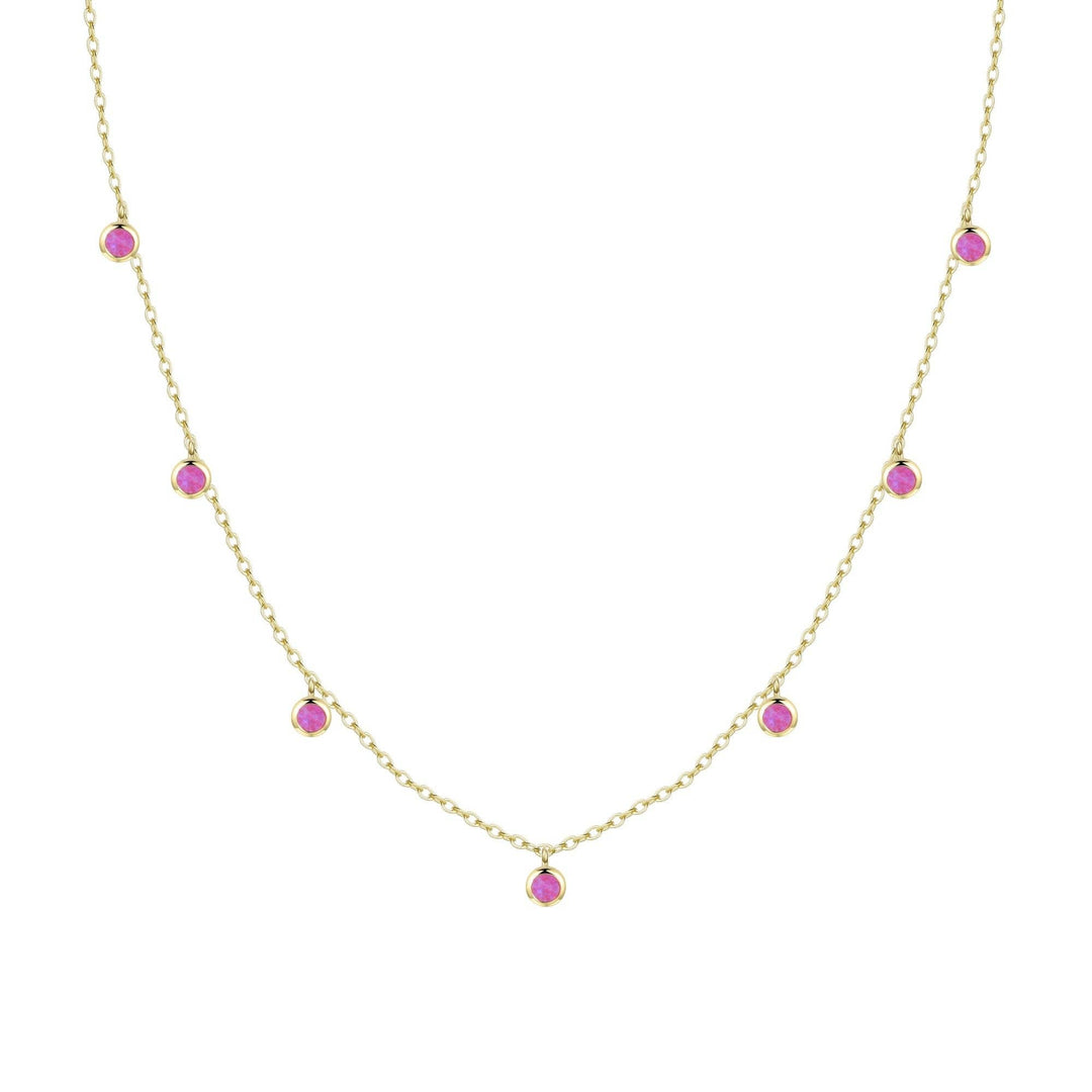 Opal Dew Drops Reversible Layering Necklace: Tangerine Opal