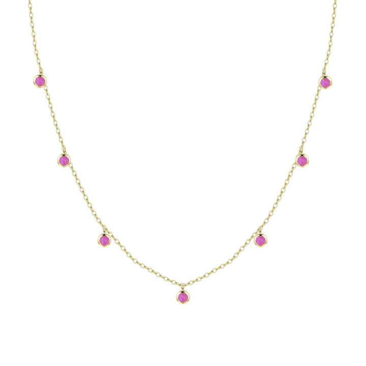 Opal Dew Drops Reversible Layering Necklace: Tangerine Opal