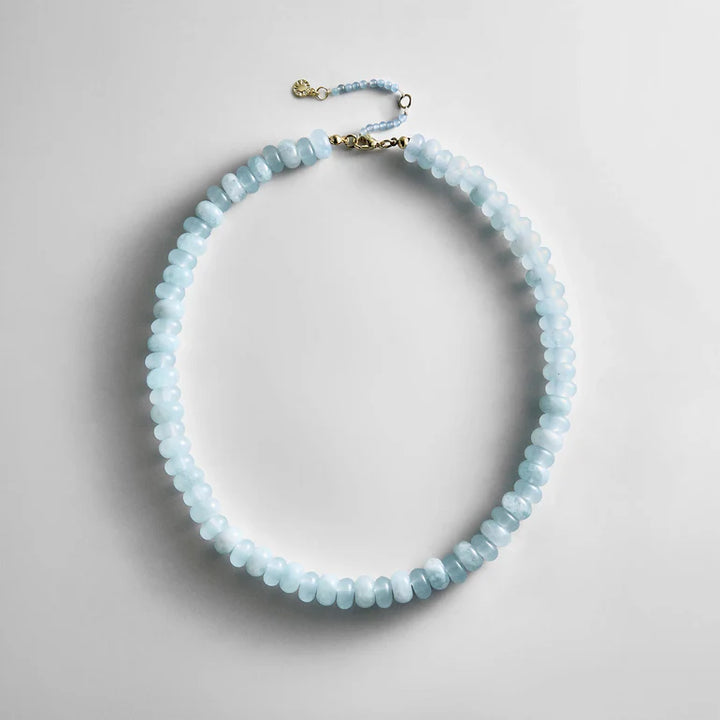 Joyce Semi Precious Necklace in Blue Lace Agate
