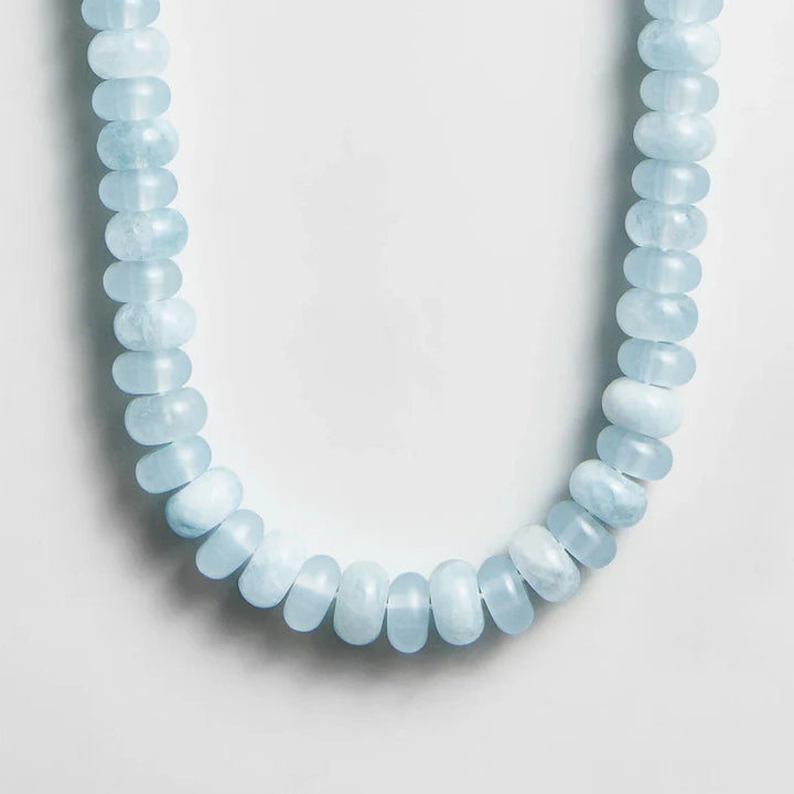 Joyce Semi Precious Necklace in Blue Lace Agate