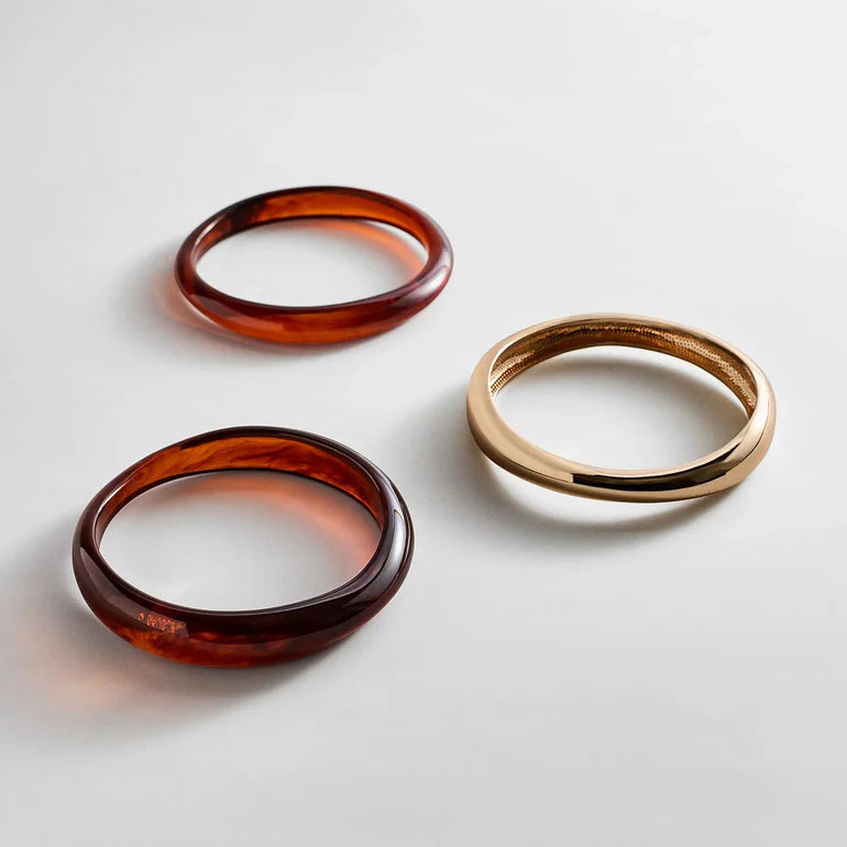 Raven Resin Bangle Set