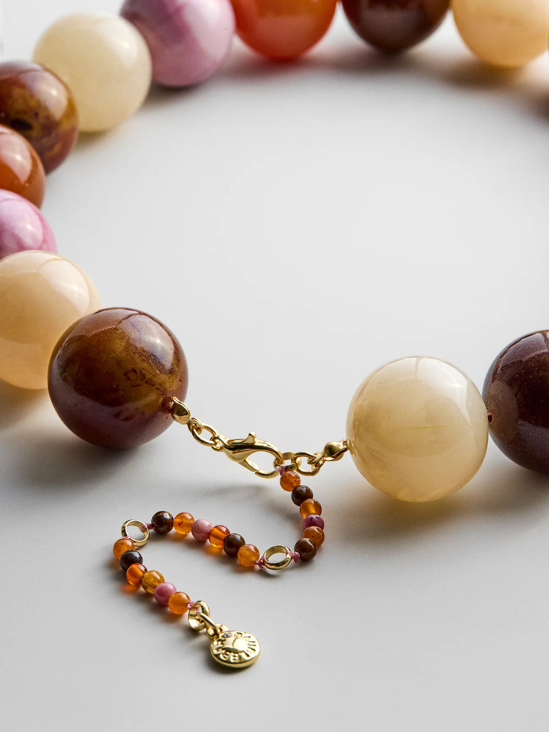 Jane Beaded Necklace in Brown Multi