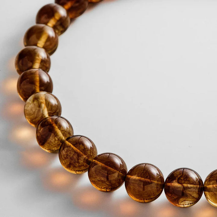 Mini Jane Beaded Necklace in Tigers Eye
