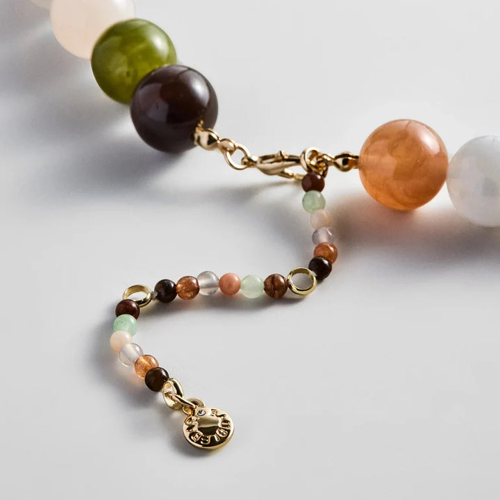 Mini Jane Beaded Necklace in Earth Tones