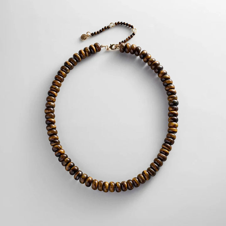 Joyce Semi Precious Necklace in Tigers Eye
