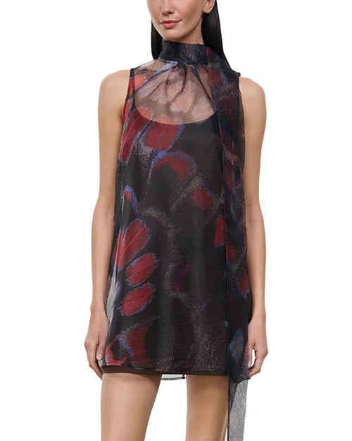 Albee Mini Dress Butterfly Fuchsia