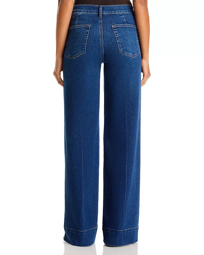 Le Slice Slim Palazzo Jeans in Folklore