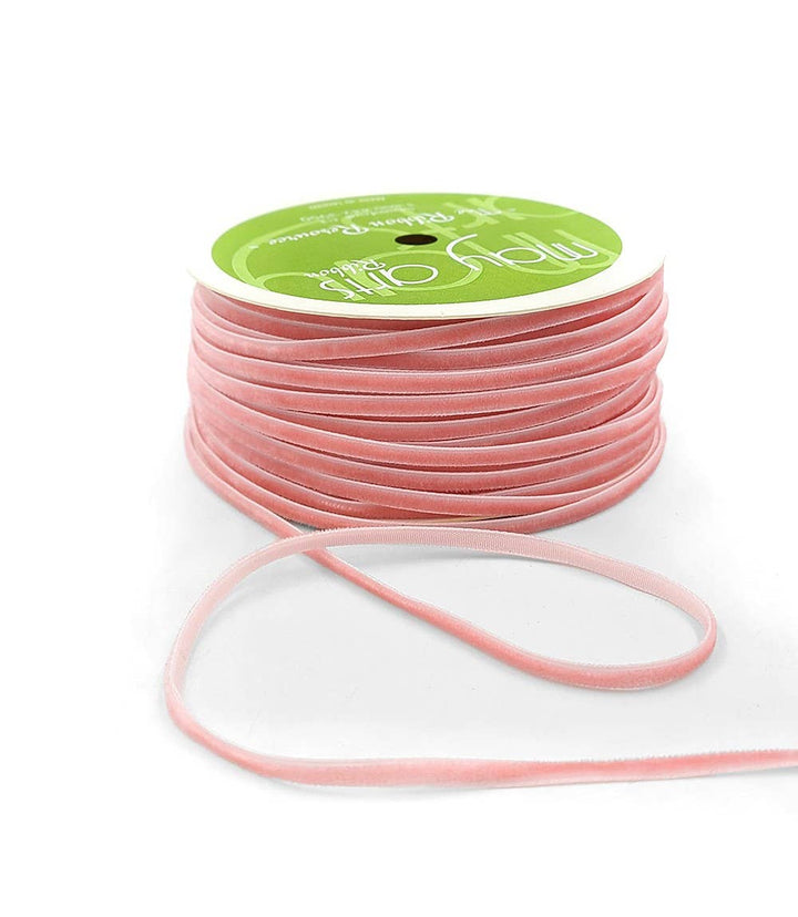 1/8" Pink Velvet Cord String - obligato