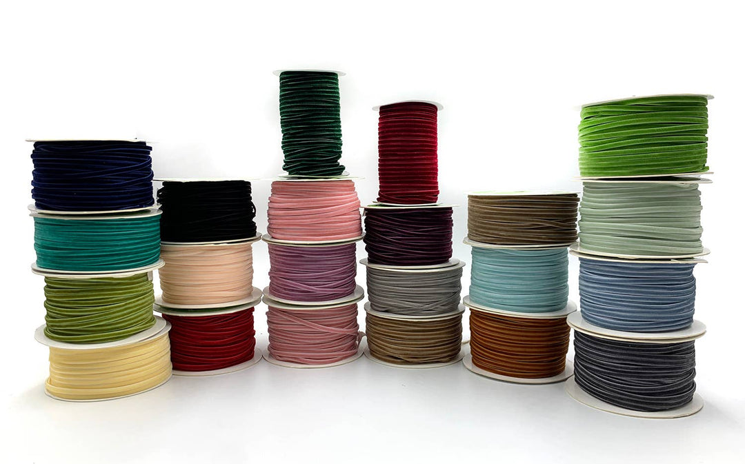 1/8" Pink Velvet Cord String - obligato