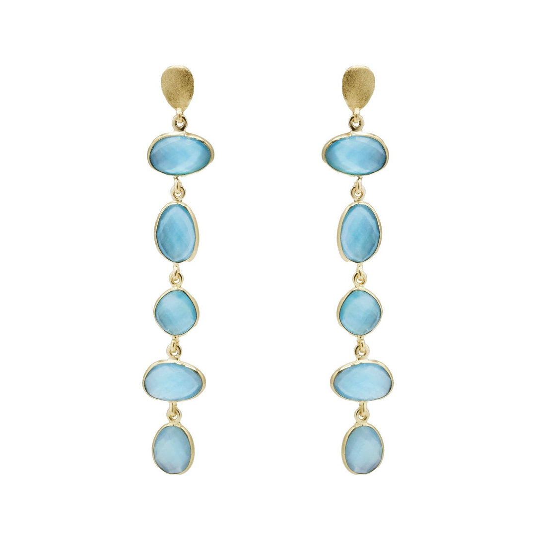 Nana Earrings: Blue topaz