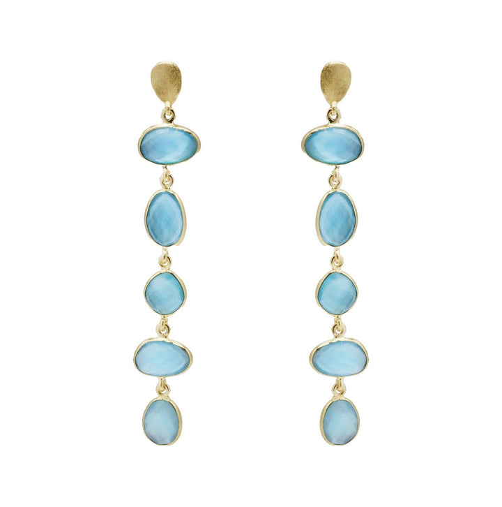 Nana Earrings: Blue topaz