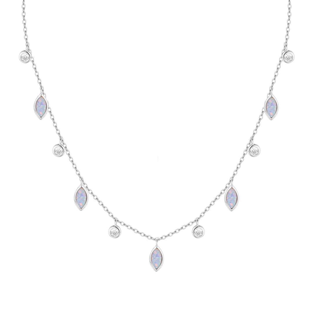 Drops of Spring Opal Choker Necklace: Orange Opal