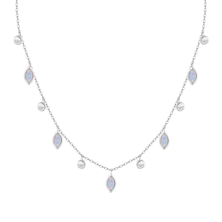 Drops of Spring Opal Choker Necklace: Orange Opal