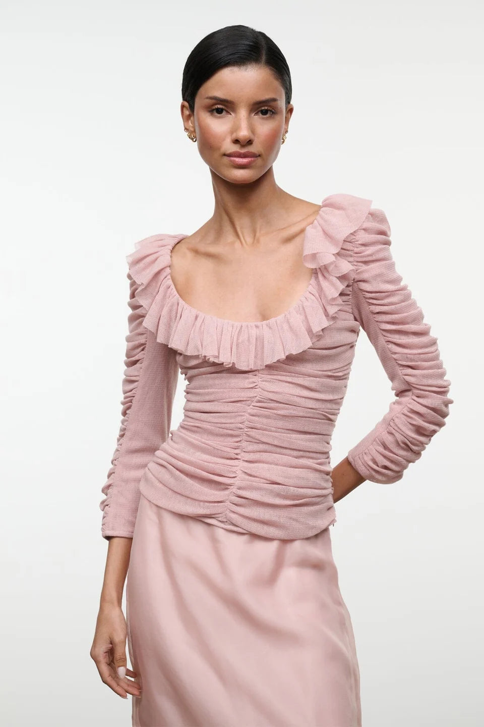 The Gretta Top in Sandrose