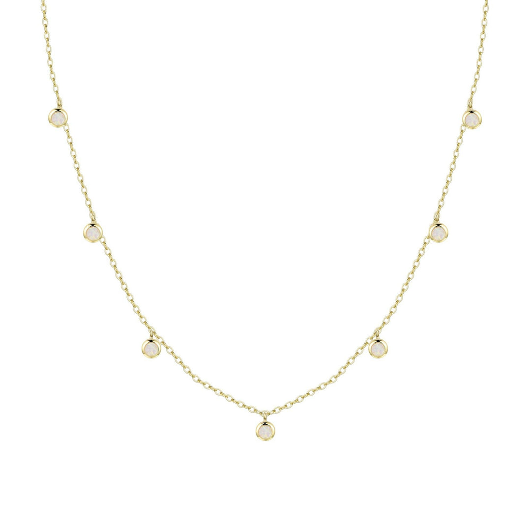 Opal Dew Drops Reversible Layering Necklace: Tangerine Opal