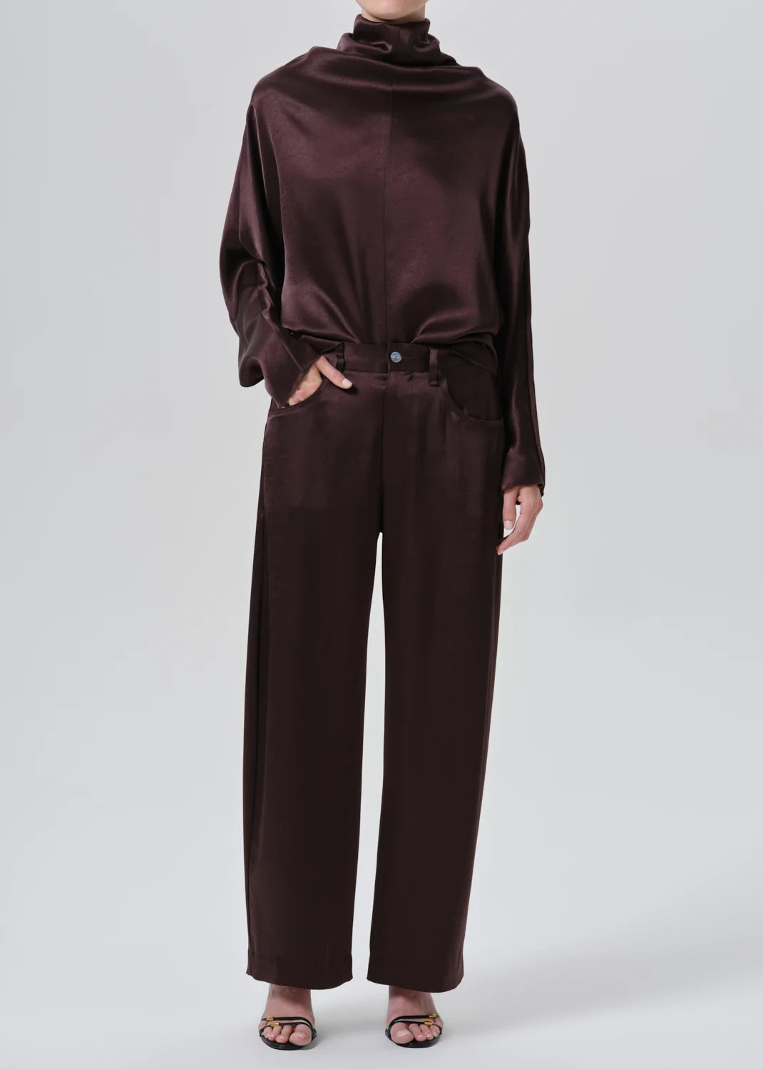 Brynn Japanese Hammered Satin Trouser