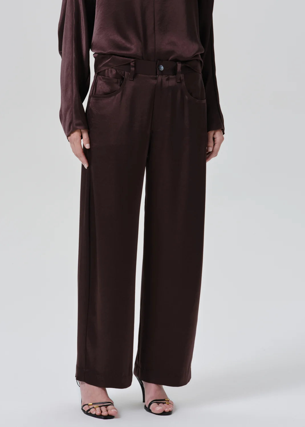 Brynn Japanese Hammered Satin Trouser