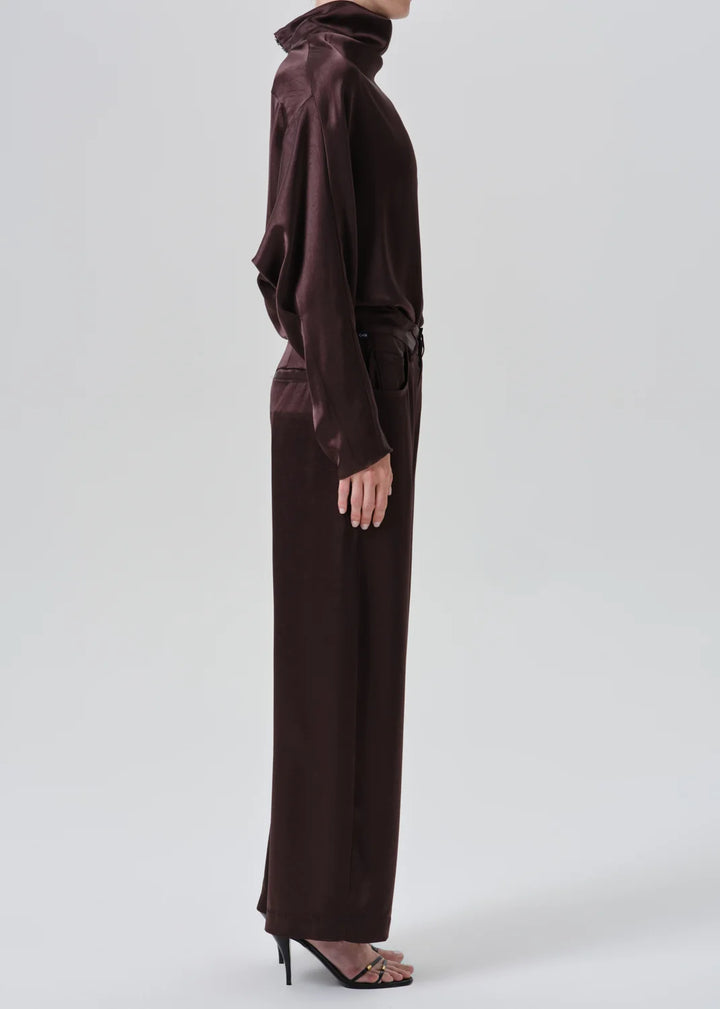 Brynn Japanese Hammered Satin Trouser