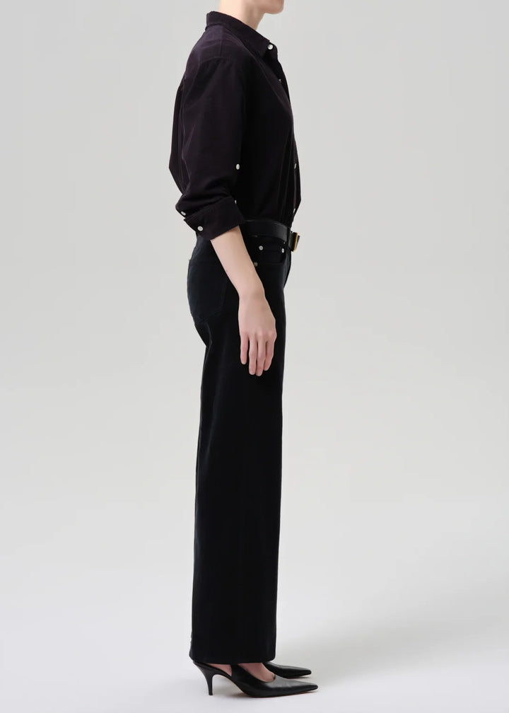 Nora Corduroy Trouser In Charcoal