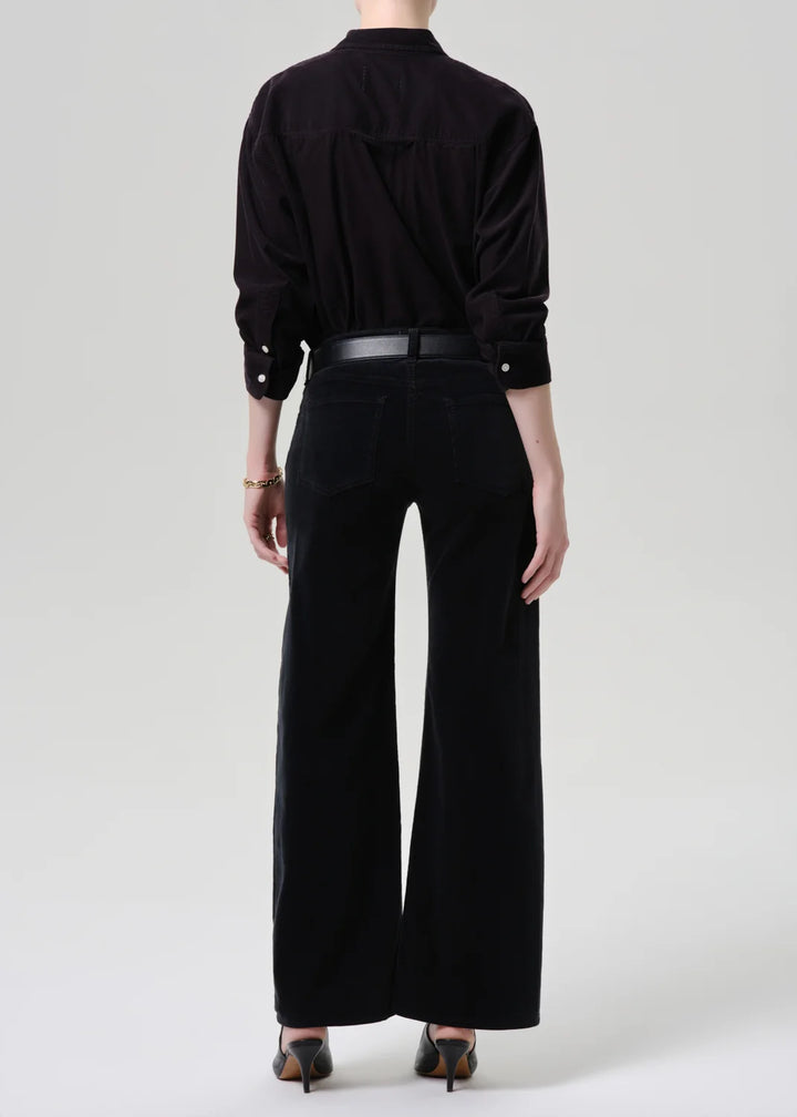 Nora Corduroy Trouser In Charcoal