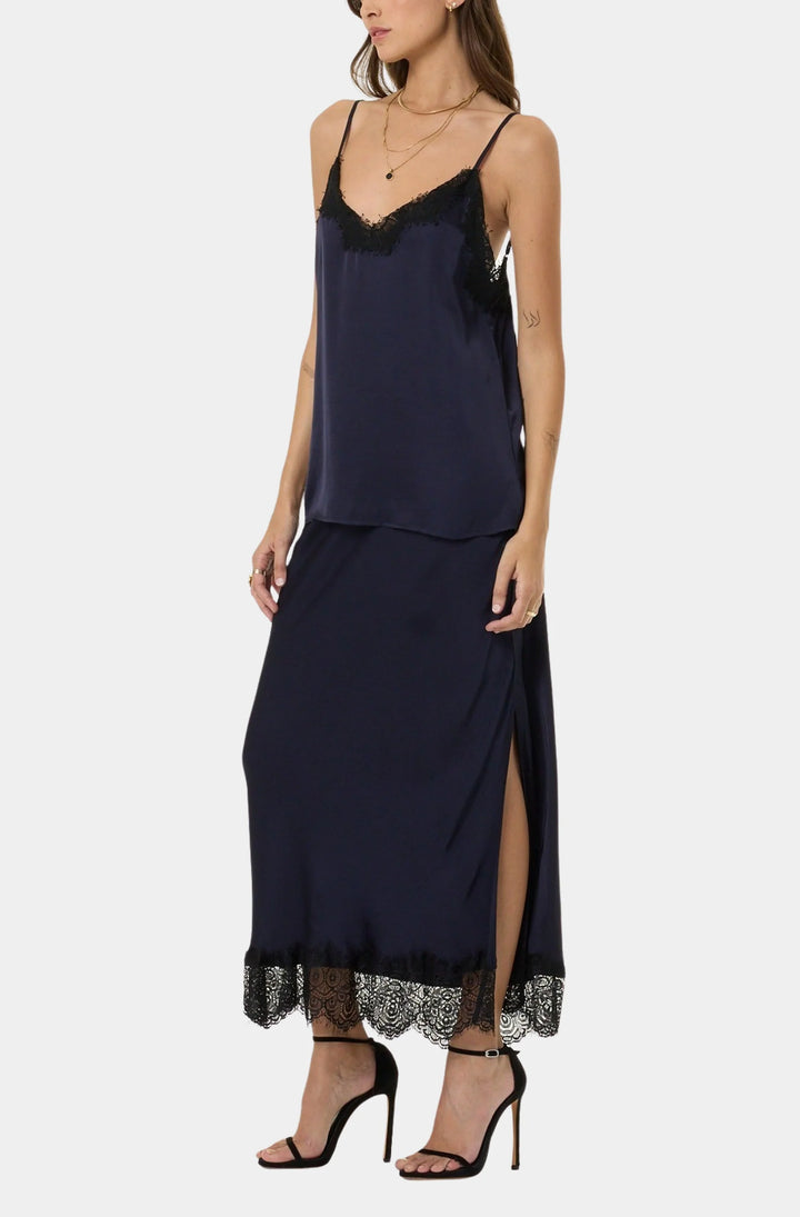 Felicia Midi Skirt in Midnight