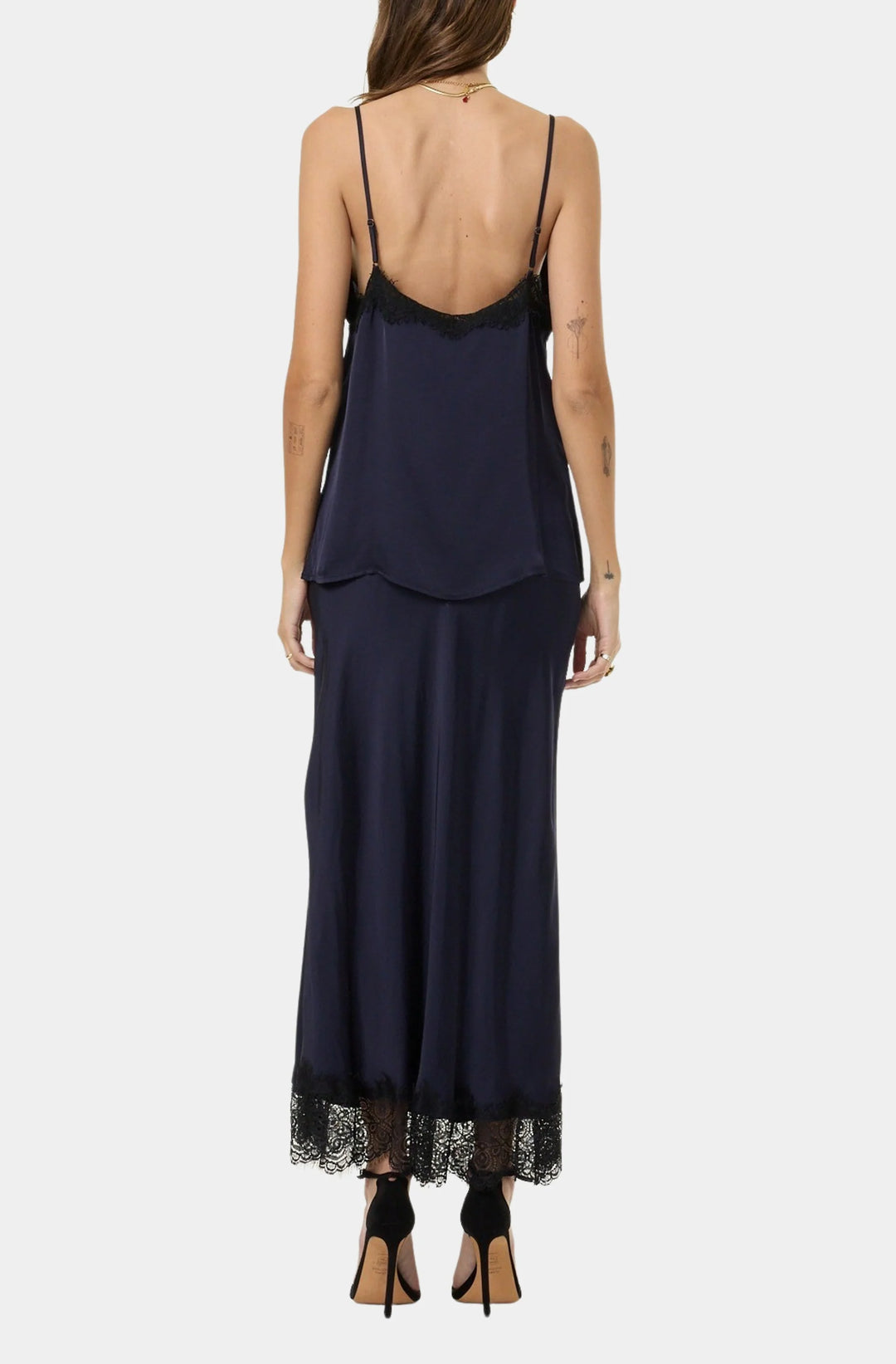 Felicia Midi Skirt in Midnight