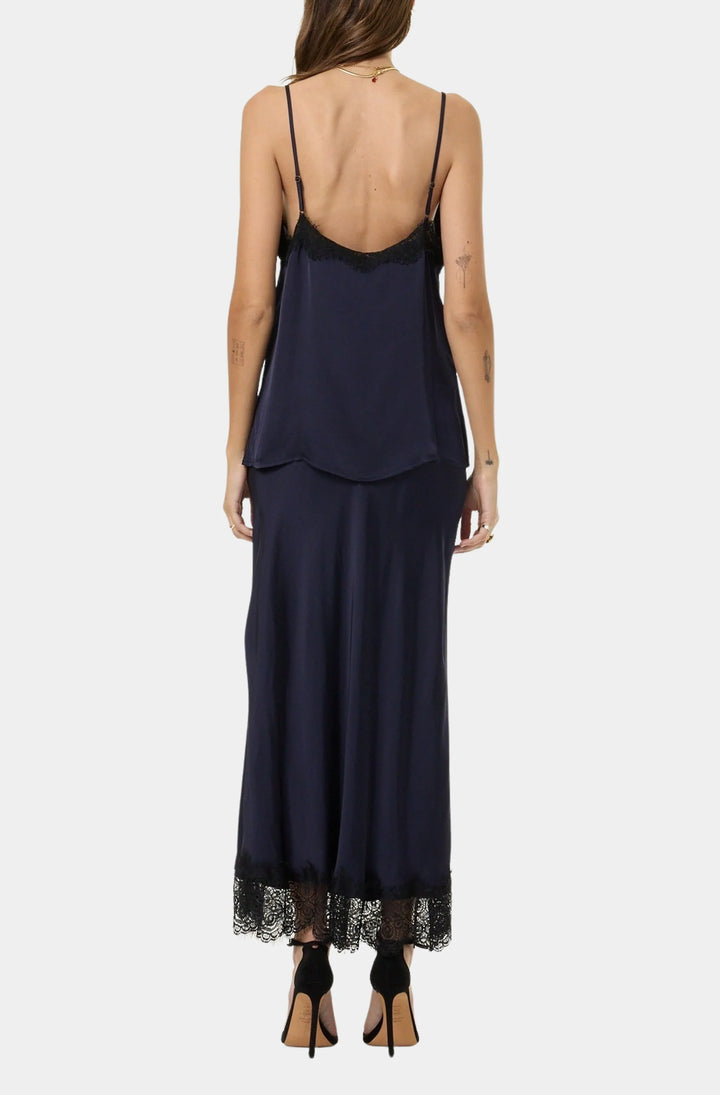 Felicia Midi Skirt in Midnight