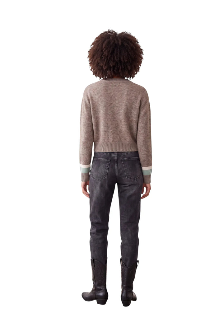 Herdwick Cashmere Crew Sweater in Flower Coffee