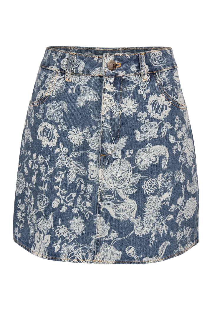 Stevie Mini Skirt in Denim