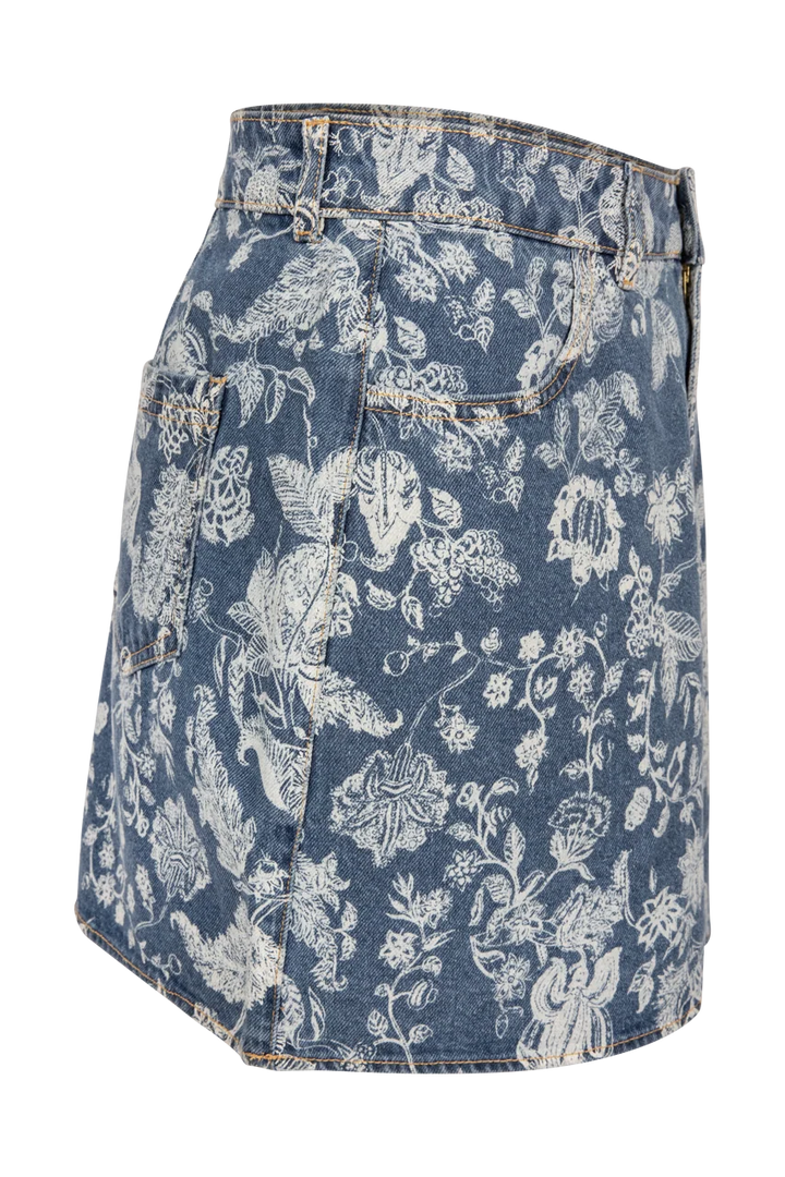 Stevie Mini Skirt in Denim