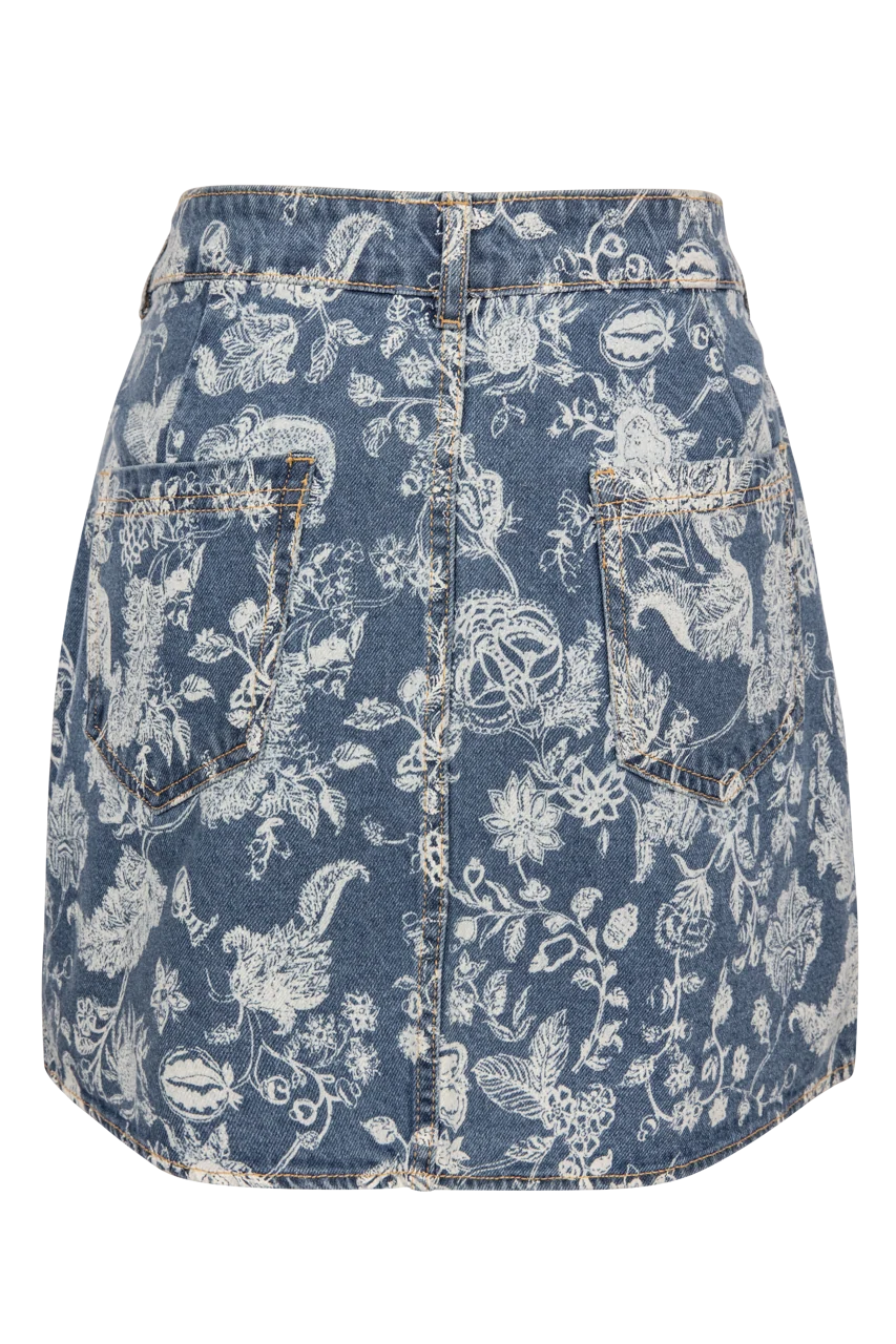 Stevie Mini Skirt in Denim